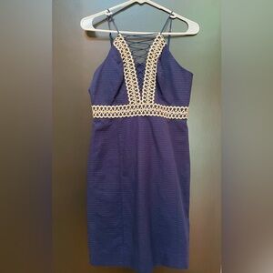 Lily Pulitzer size 2 navy and gold dress